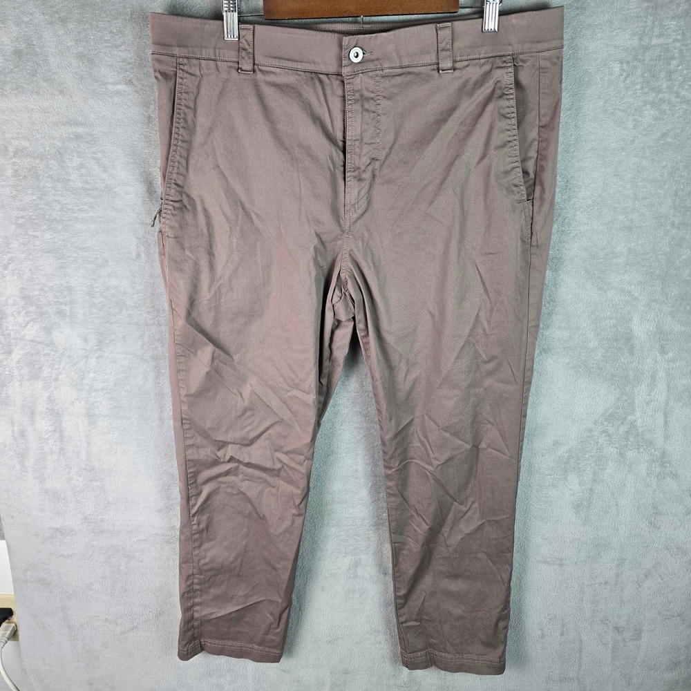 Columbia Sportswear Mens AM1829 Taupe Brown Stretch Chino Pants 36x30